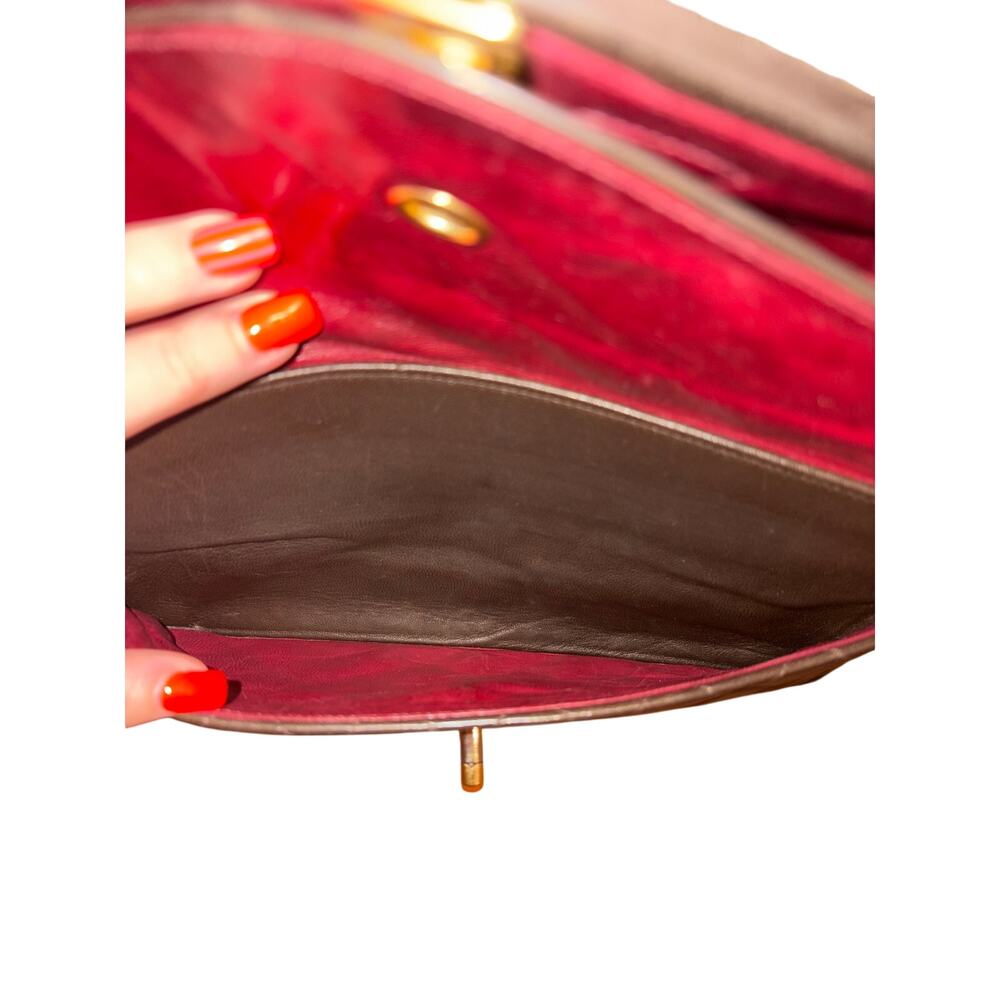 SOLD Chanel Rare Vintage Double Flap 24k Gold Hardware Chocolate Brown Lambskin - Picture 13 of 14